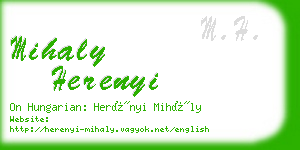 mihaly herenyi business card